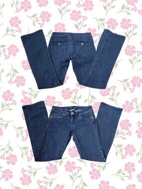 BONGO Brooklyn Y2K Low Rise Skinny Flare Jeans, Size US 27-28, 2000s Aesthetic